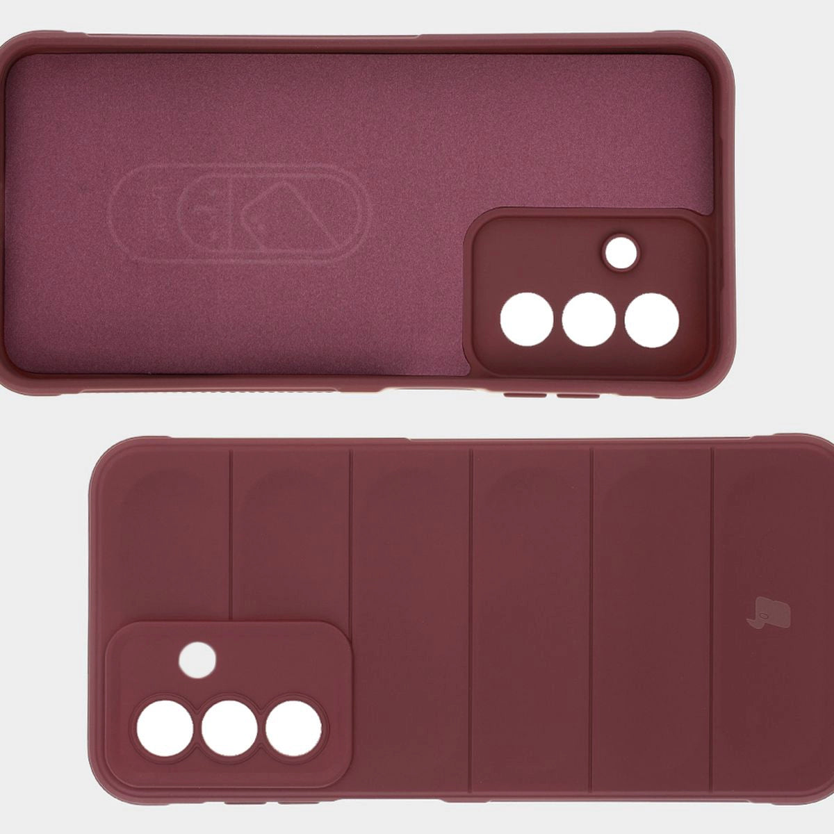Robuste Handyhülle + gehärtetem Glas für Galaxy A17 5G / A26 5G, Bizon Tur Pack, Burgunderrot