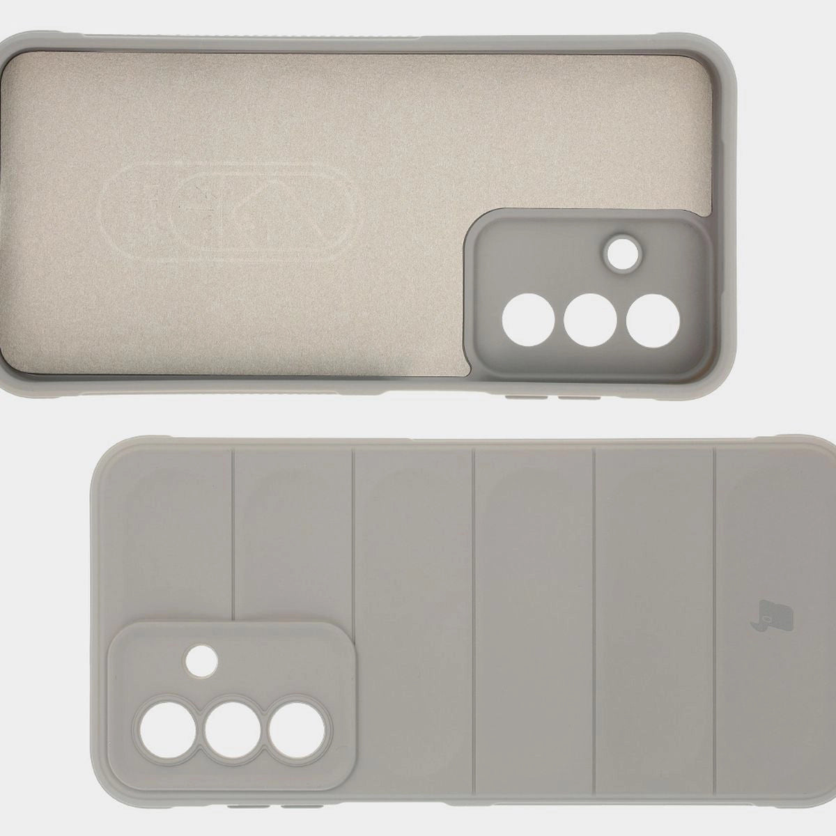 Robuste Handyhülle + gehärtetem Glas für Galaxy A17 5G / A26 5G, Bizon Tur Pack, Hellgrau