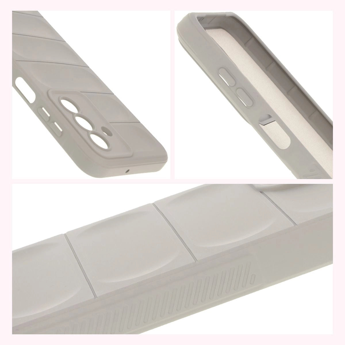 Robuste Handyhülle + gehärtetem Glas für Galaxy A17 5G / A26 5G, Bizon Tur Pack, Hellgrau