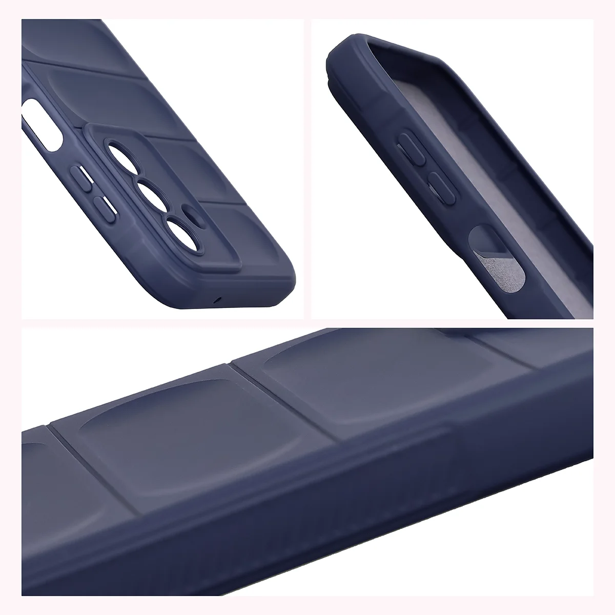 Robuste Handyhülle + gehärtetem Glas für Galaxy A27 5G, Bizon Tur Pack, Dunkelblau