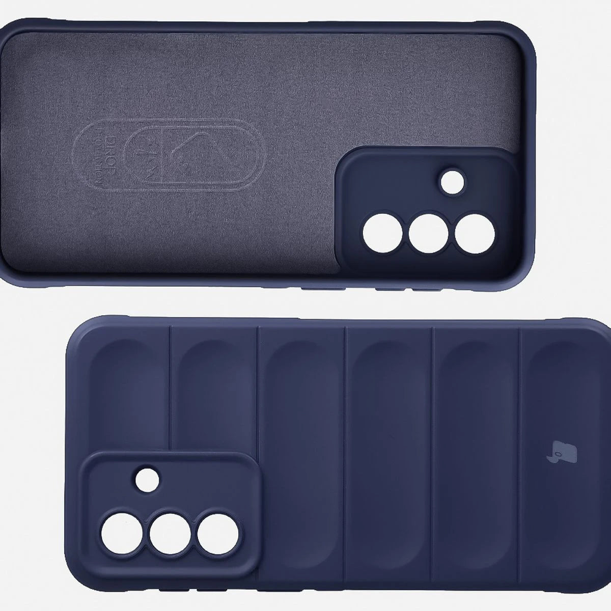 Robuste Handyhülle + gehärtetem Glas für Galaxy A37 5G, Bizon Tur Pack, Dunkelblau (7/10)