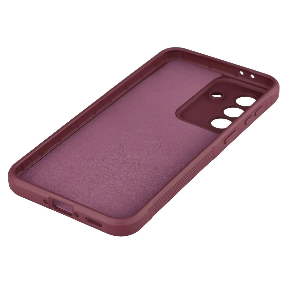 Robuste Handyhülle + gehärtetem Glas für Galaxy A37 5G, Bizon Tur Pack, Burgunderrot (4/10)