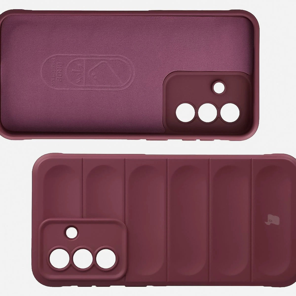 Robuste Handyhülle + gehärtetem Glas für Galaxy A37 5G, Bizon Tur Pack, Burgunderrot (7/10)