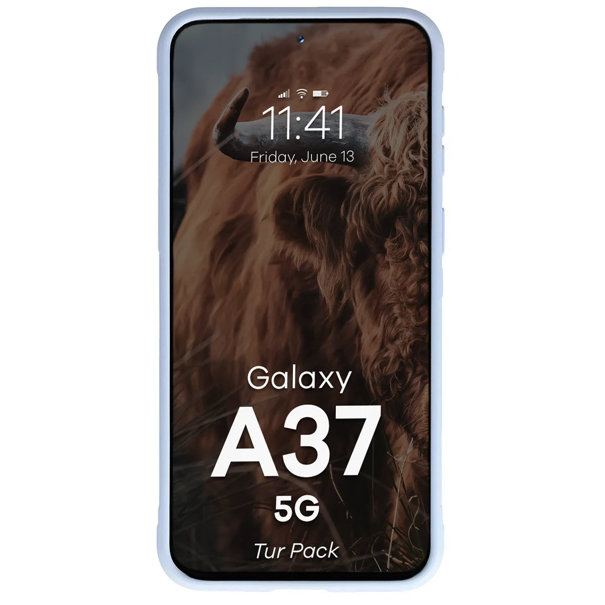 Robuste Handyhülle + gehärtetem Glas für Galaxy A37 5G, Bizon Tur Pack, Hellblau (6/10)