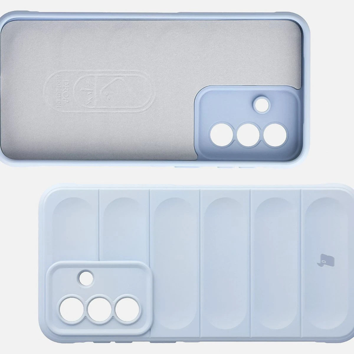 Robuste Handyhülle + gehärtetem Glas für Galaxy A37 5G, Bizon Tur Pack, Hellblau (7/10)