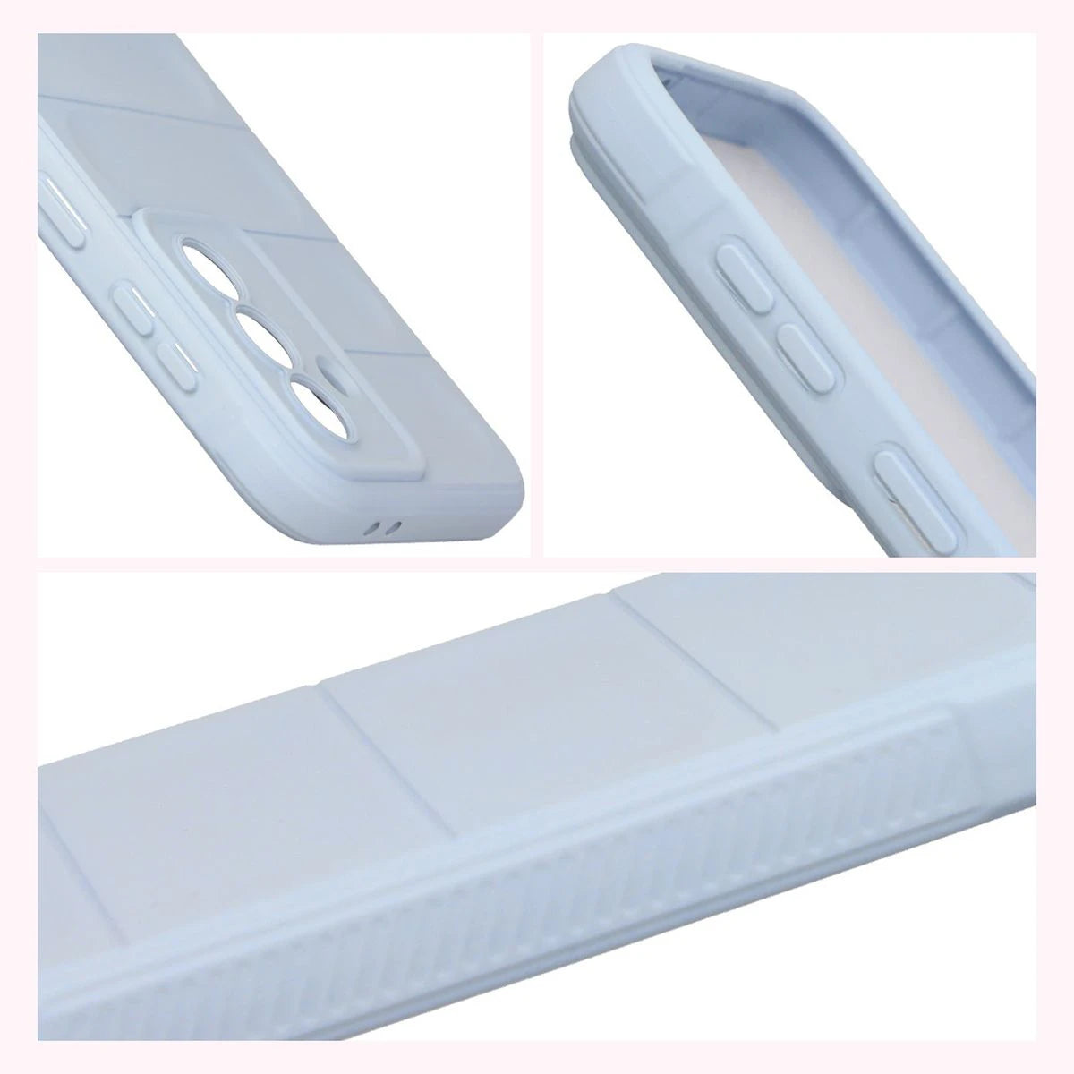 Robuste Handyhülle + gehärtetem Glas für Galaxy A37 5G, Bizon Tur Pack, Hellblau (8/10)