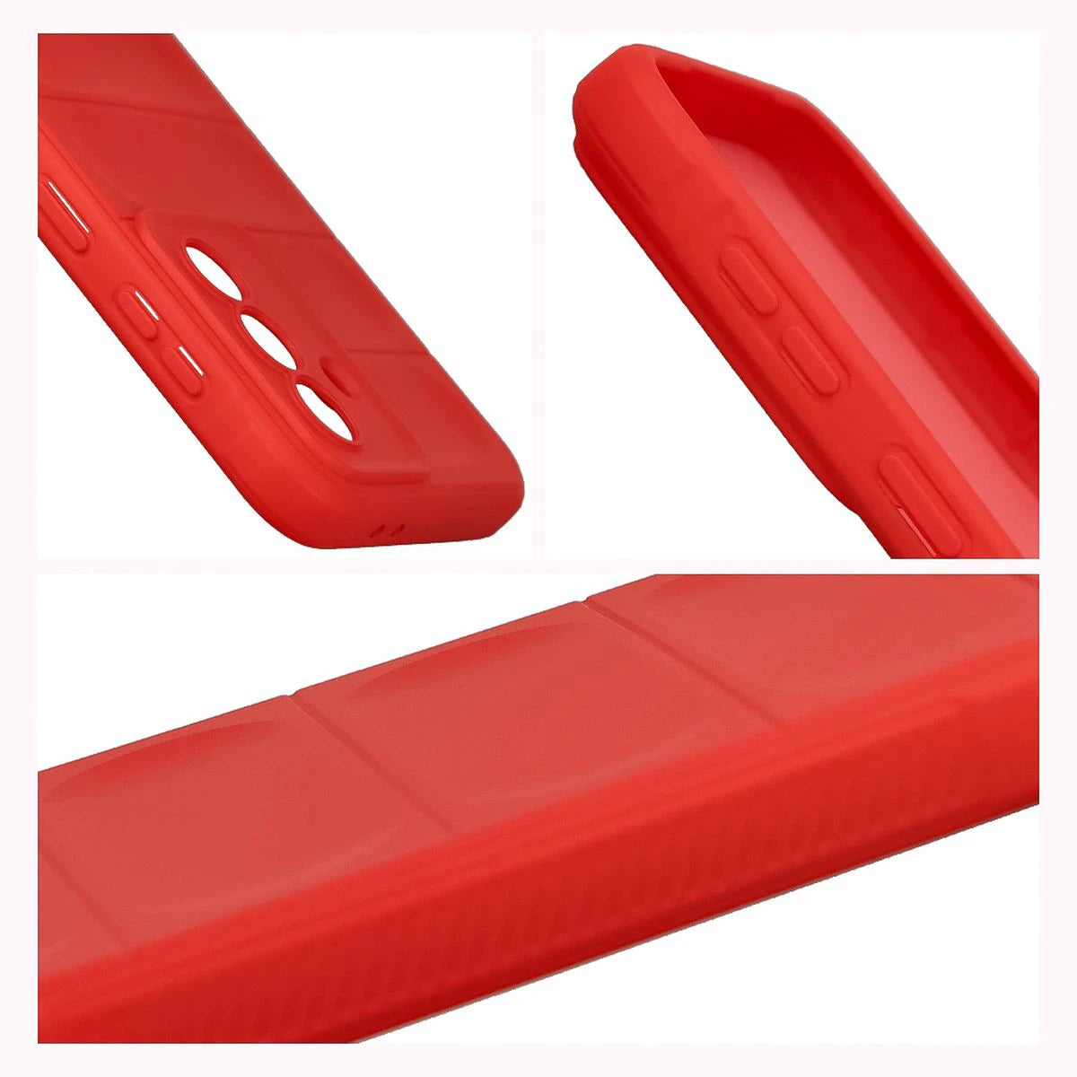 Robuste Handyhülle + gehärtetem Glas für Galaxy A37 5G, Bizon Tur Pack, Rot (8/10)