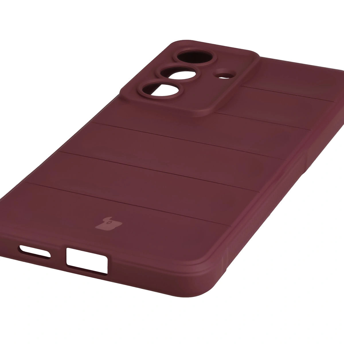 Robuste Handyhülle + gehärtetem Glas für Galaxy S26 Plus, Bizon Tur Pack, Burgunderrot