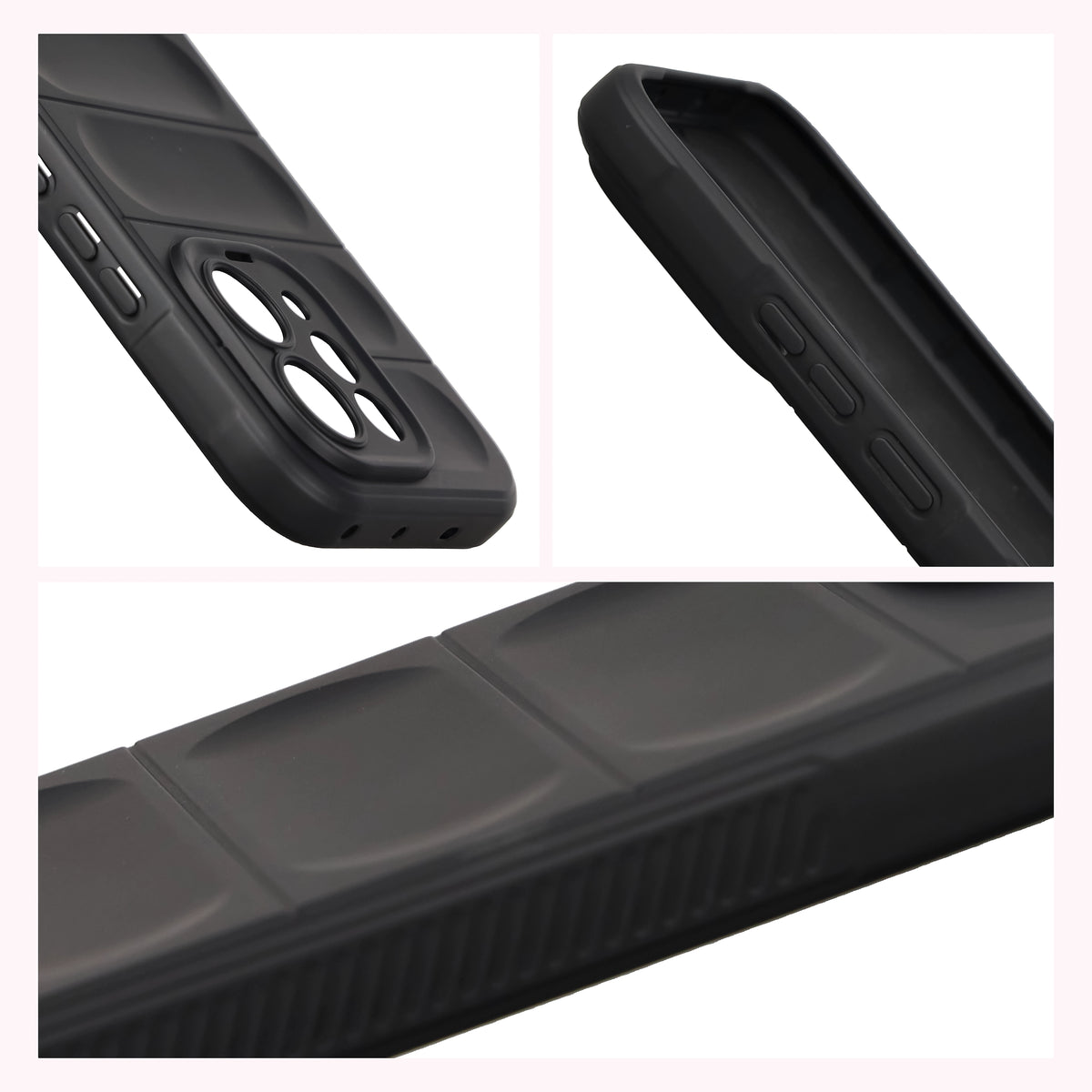 Robuste Handyhülle + gehärtetem Glas für Vivo V70 5G, Bizon Tur Pack, Schwarz