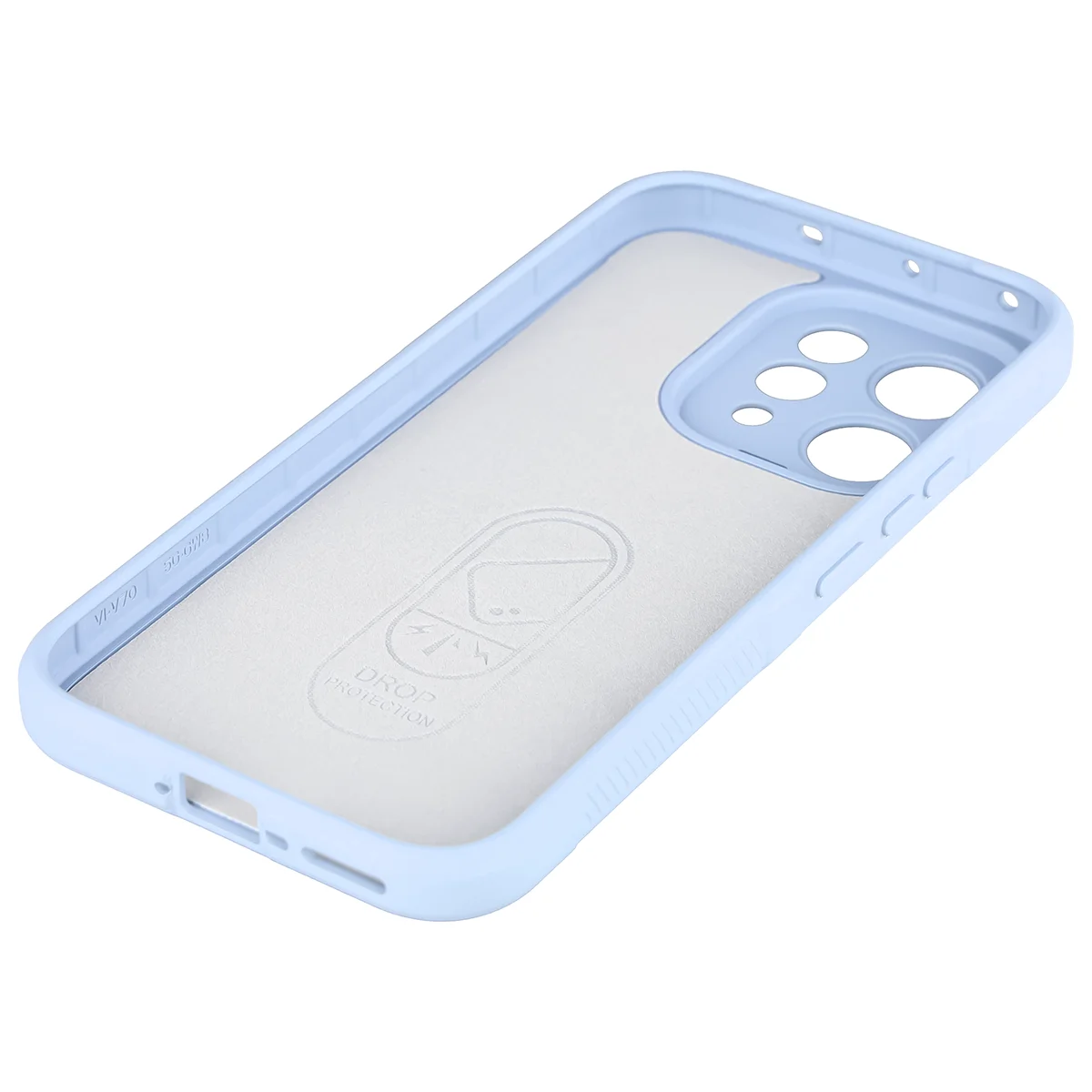 Robuste Handyhülle + gehärtetem Glas für Vivo V70 5G, Bizon Tur Pack, Hellblau