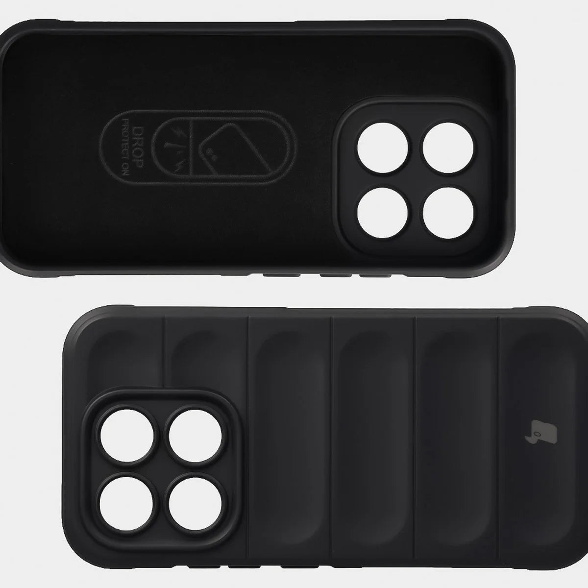 Robuste Handyhülle + gehärtetem Glas für Xiaomi 17, Bizon Tur Pack, Schwarz