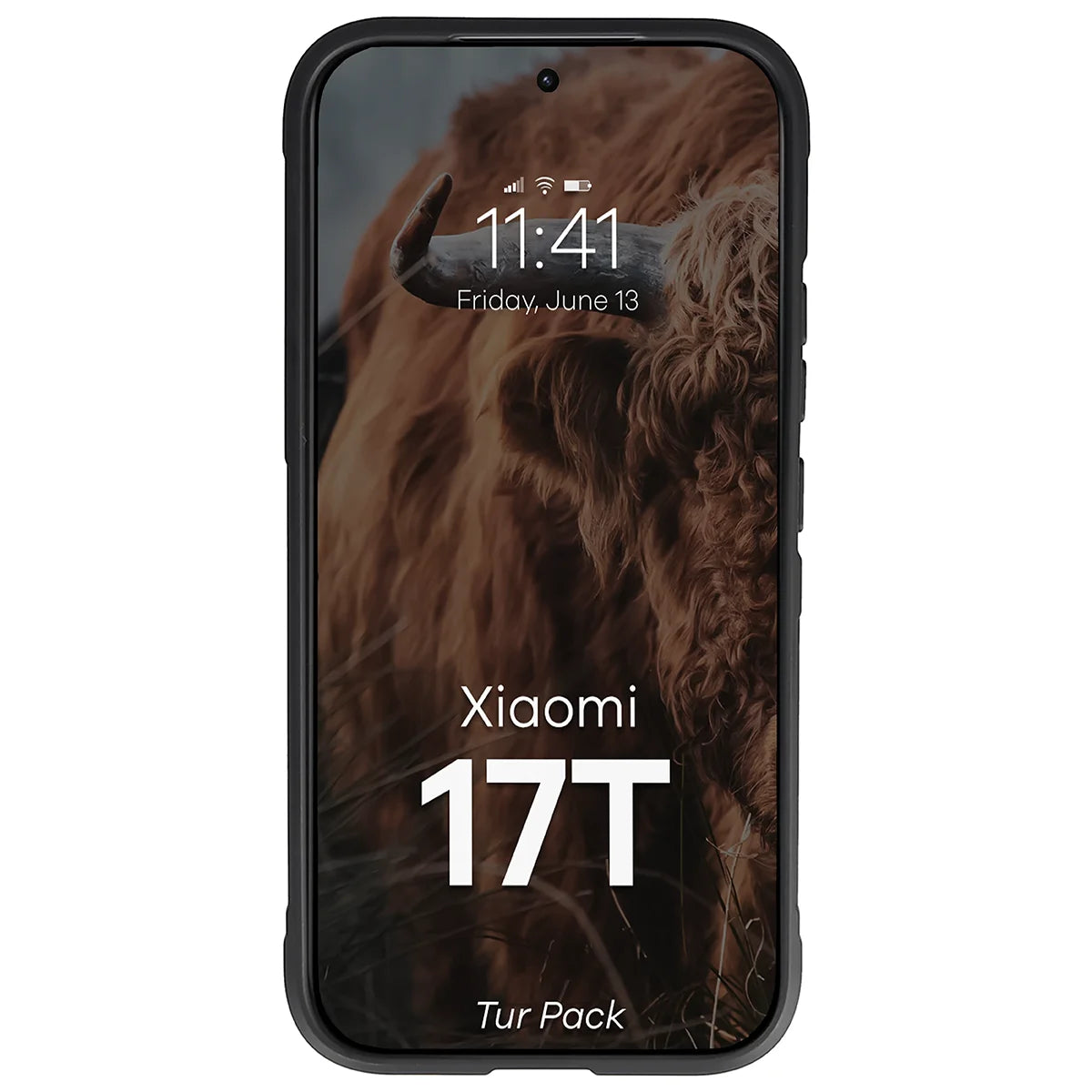 Robuste Handyhülle + gehärtetem Glas für Xiaomi 17T, Bizon Tur Pack, Schwarz (6/10)
