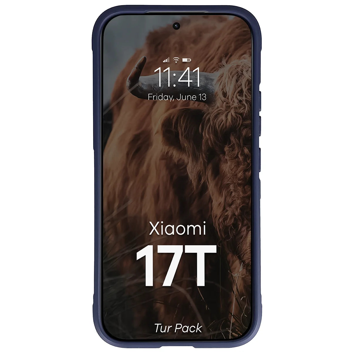 Robuste Handyhülle + gehärtetem Glas für Xiaomi 17T, Bizon Tur Pack, Dunkelblau (6/10)