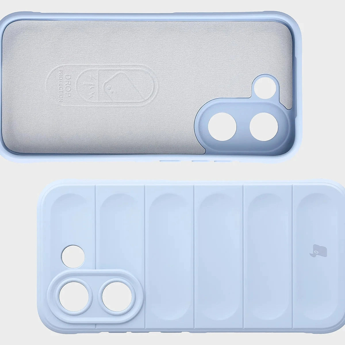 Robuste Handyhülle + gehärtetem Glas für Xiaomi POCO X8 Pro, Bizon Tur Pack, Hellblau