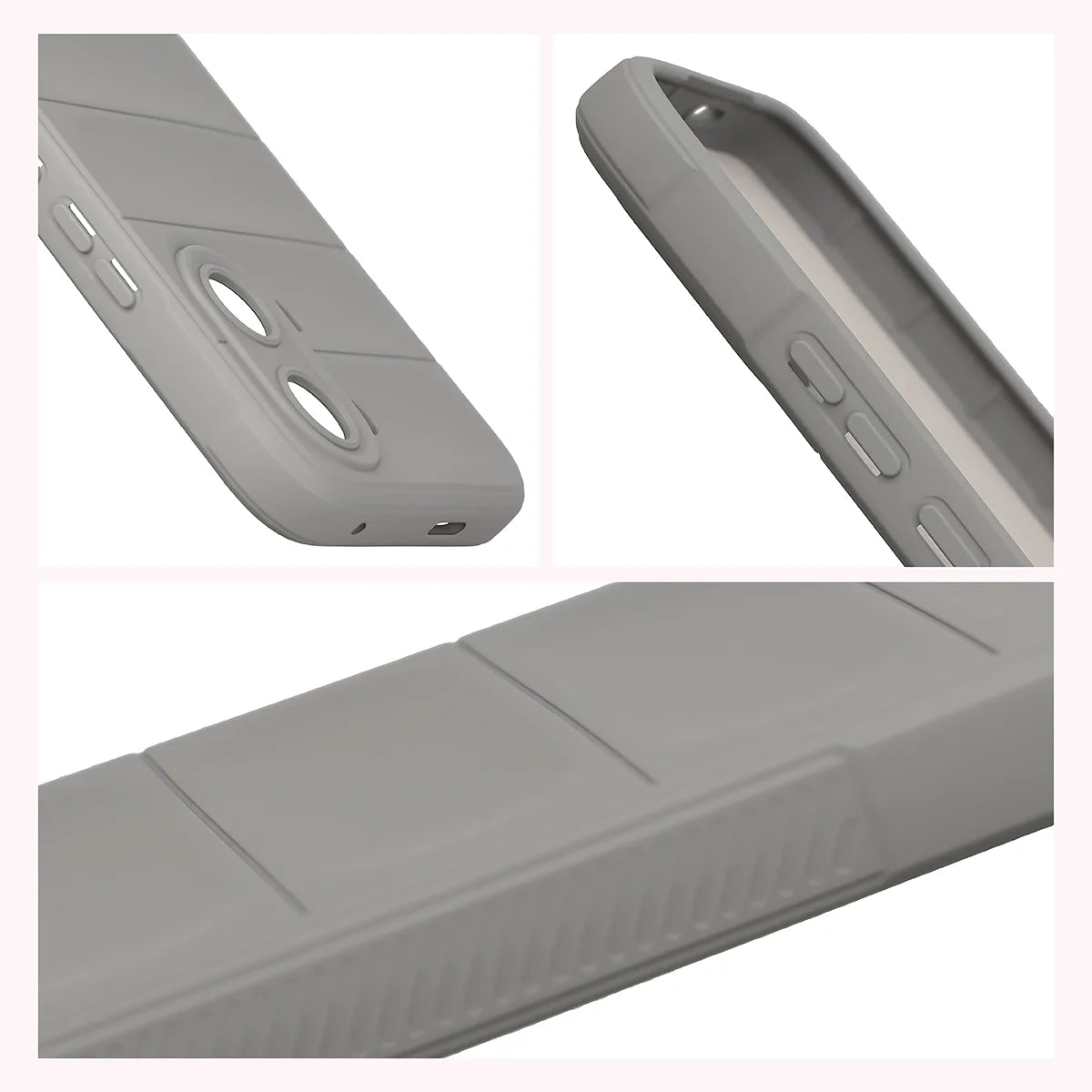 Robuste Handyhülle + gehärtetem Glas für Xiaomi POCO X8 Pro Max, Bizon Tur Pack, Hellgrau