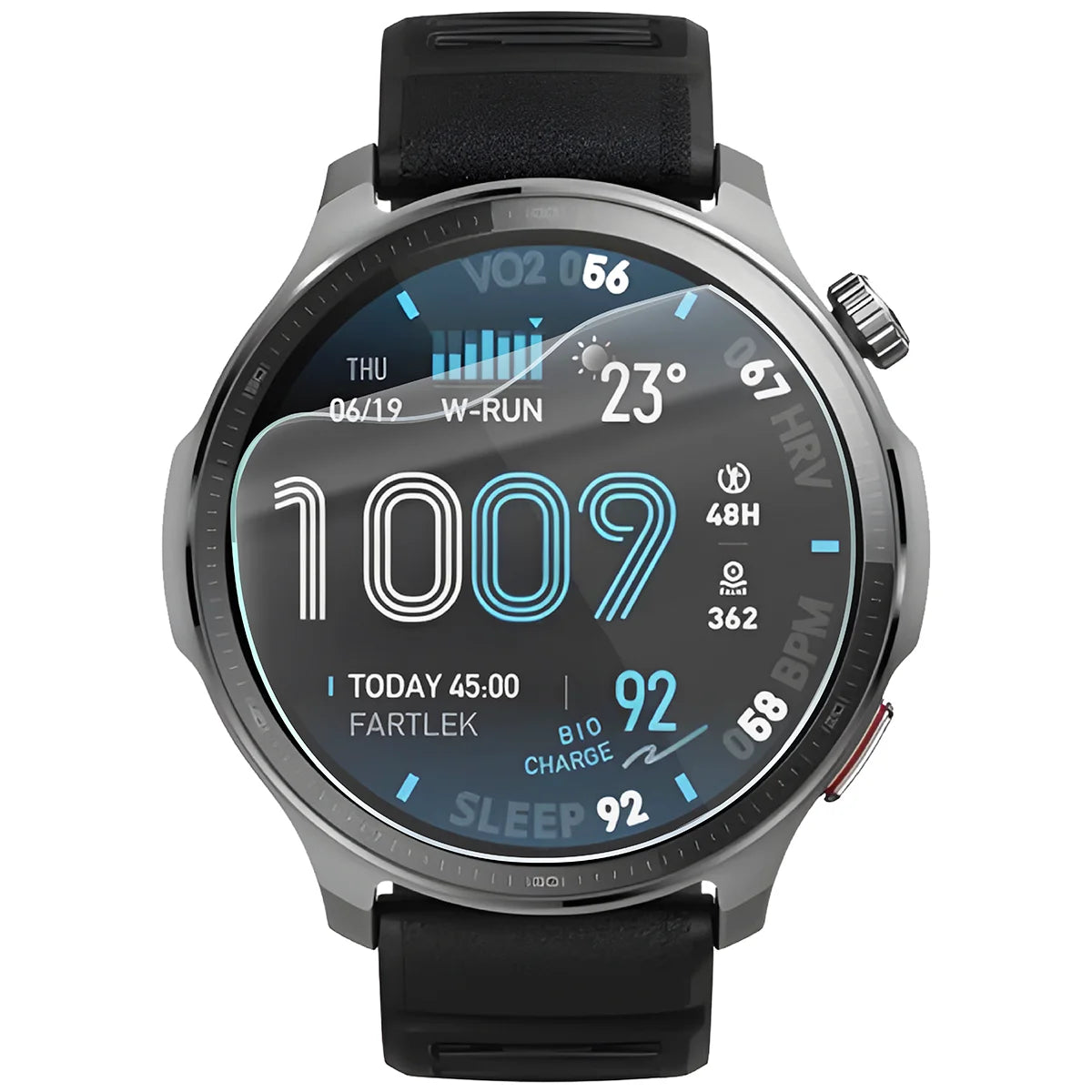Schutzfolie für den Bildschirm für Amazfit Balance 2, Bizon Watch HydroFlex, 3 Stück