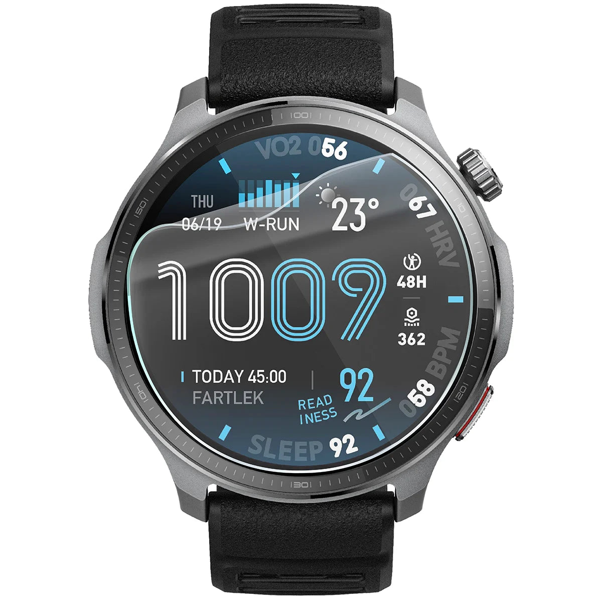 Schutzfolie für den Bildschirm für Amazfit Balance 2 XT, Bizon Watch HydroFlex, 3 Stück (2/5)