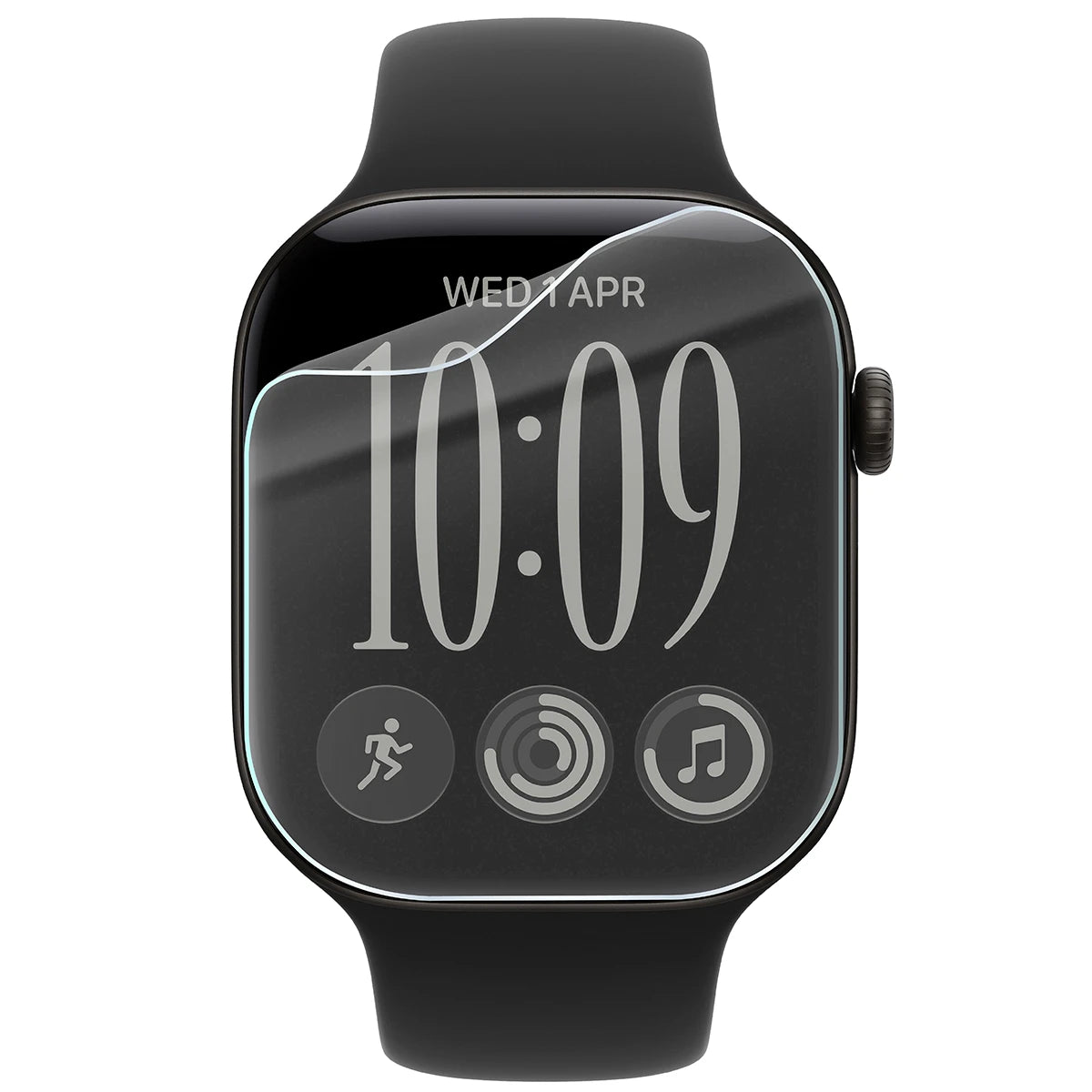 Schutzfolie für den Bildschirm für Apple Watch Series 12 46mm, Bizon Watch HydroFlex, 3 Stück (2/5)