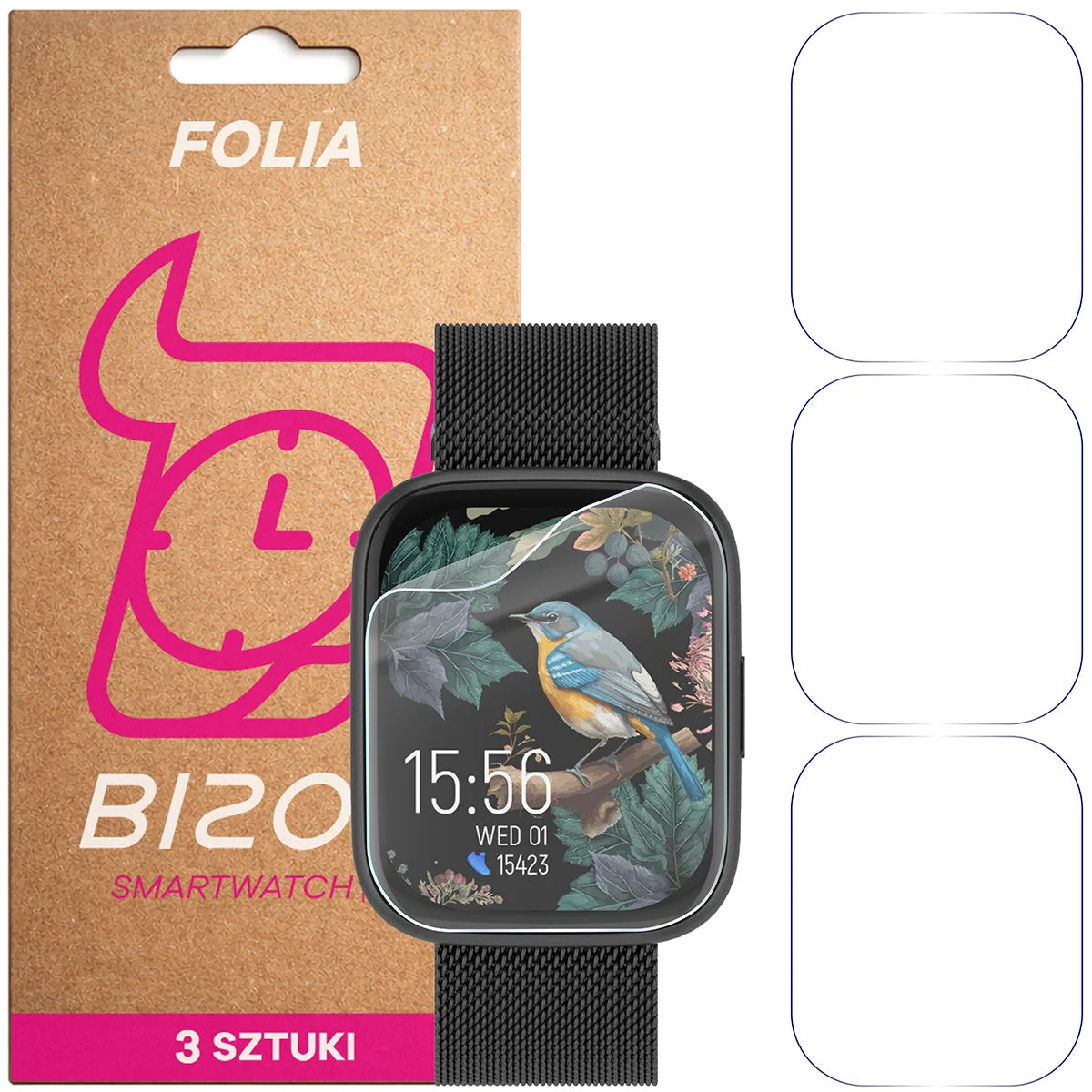 Schutzfolie für den Bildschirm für Forever ForeVigo 4, Bizon Watch HydroFlex, 3 Stück