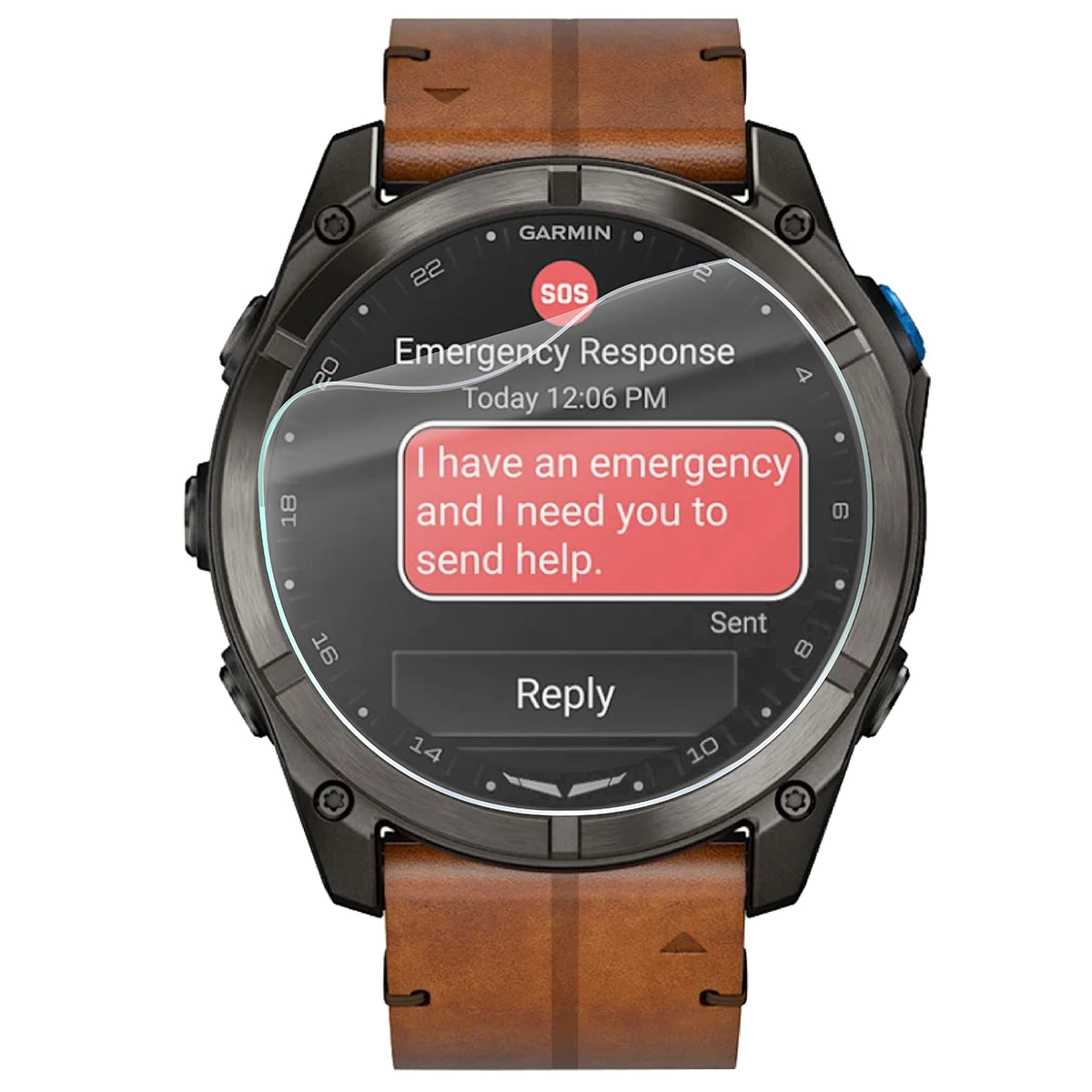 Schutzfolie für den Bildschirm für Garmin D2 Mach 2 Pro, Bizon Watch HydroFlex, 3 Stück