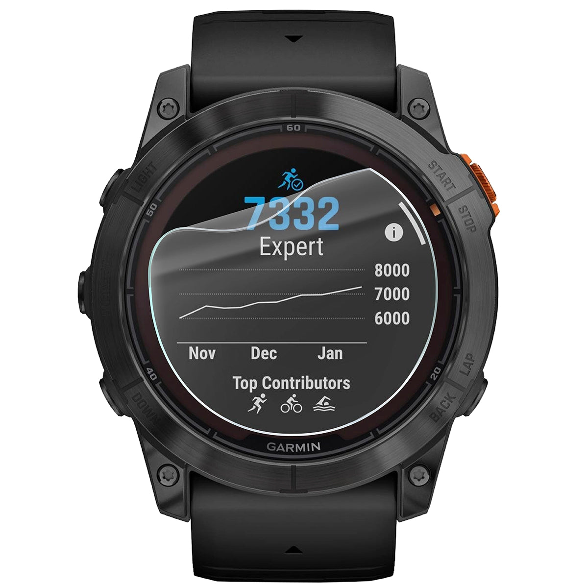 Schutzfolie für den Bildschirm für Garmin Fenix 7X Pro, Bizon Watch HydroFlex, 3 Stück