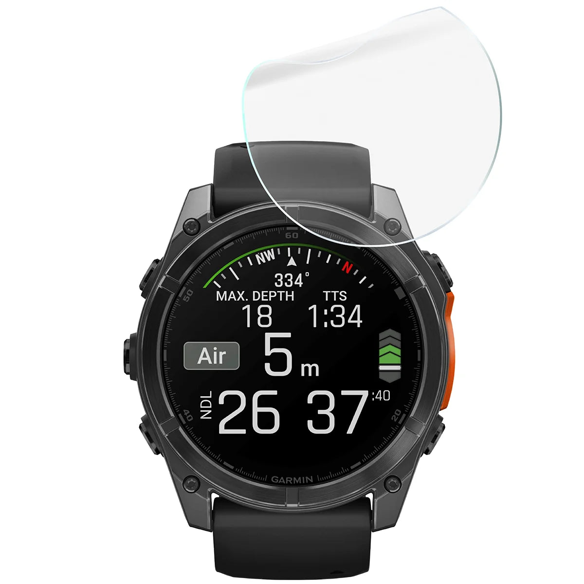 Schutzfolie für den Bildschirm für Garmin Fenix 8 AMOLED 51 mm, Bizon Watch HydroFlex, 3 Stück