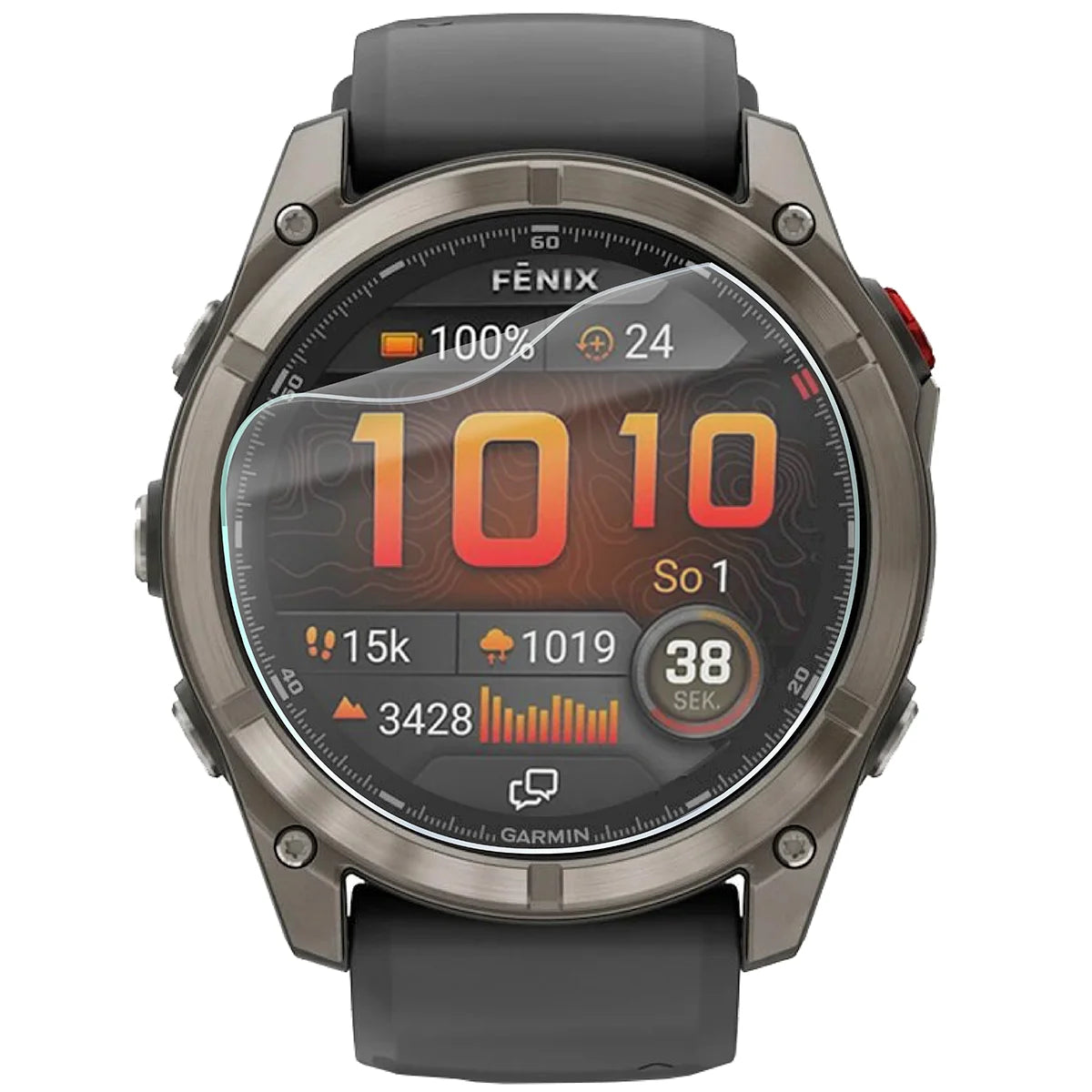 Schutzfolie für den Bildschirm für Garmin Fenix 8 Pro AMOLED 51 mm, Bizon Watch HydroFlex, 3 Stück