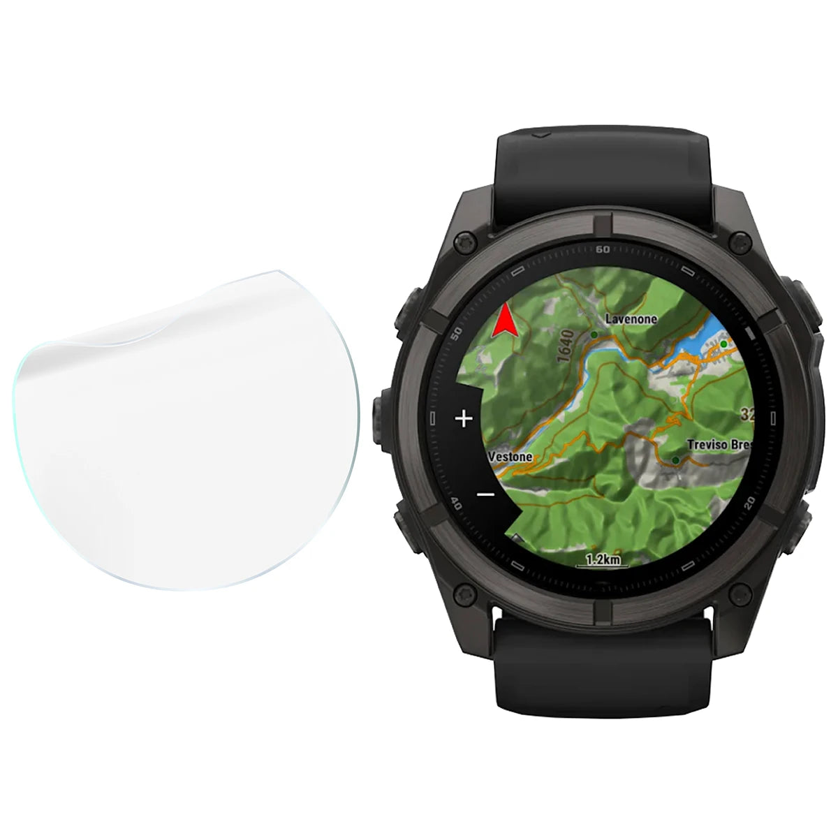 Schutzfolie für den Bildschirm für Garmin Fenix 9 (51 mm), Bizon Watch HydroFlex, 3 Stück (4/5)