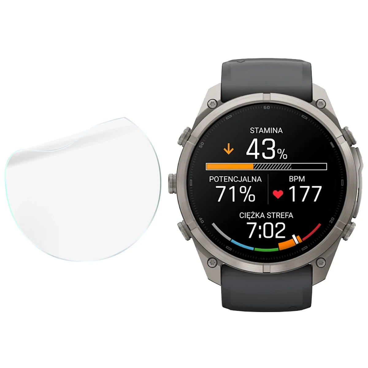 Schutzfolie für den Bildschirm für Garmin Fenix 9 Pro (51 mm), Bizon Watch HydroFlex, 3 Stück (4/5)