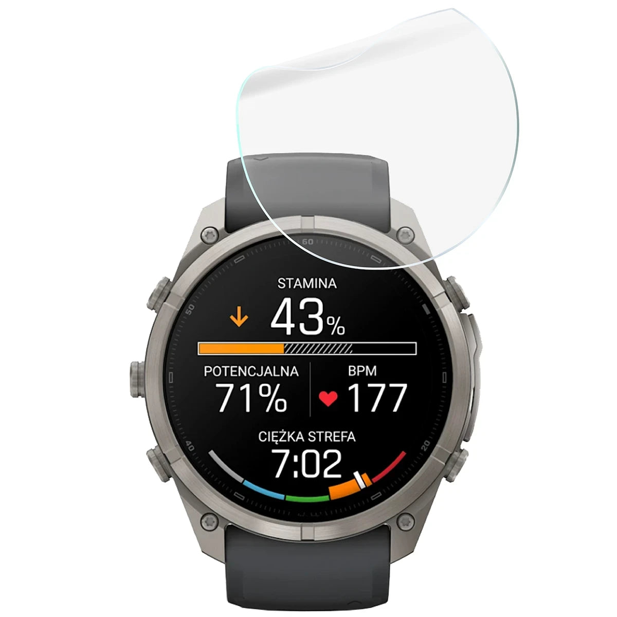 Schutzfolie für den Bildschirm für Garmin Fenix 9 Pro (51 mm), Bizon Watch HydroFlex, 3 Stück (5/5)