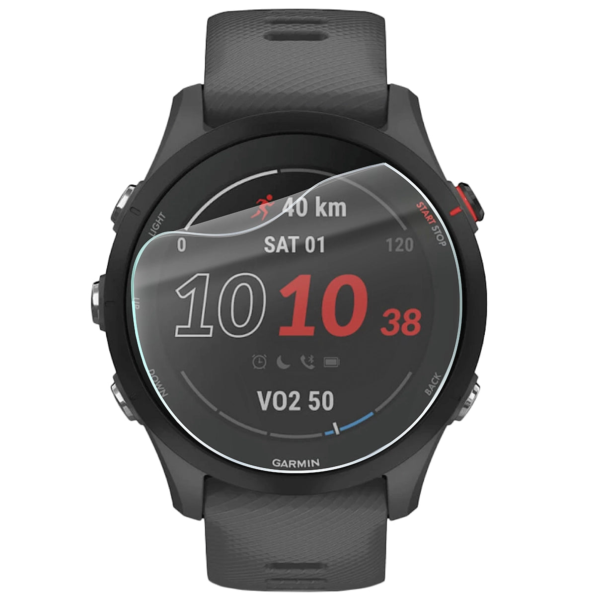 Schutzfolie für den Bildschirm für Garmin Forerunner 255, Bizon Watch HydroFlex, 3 Stück