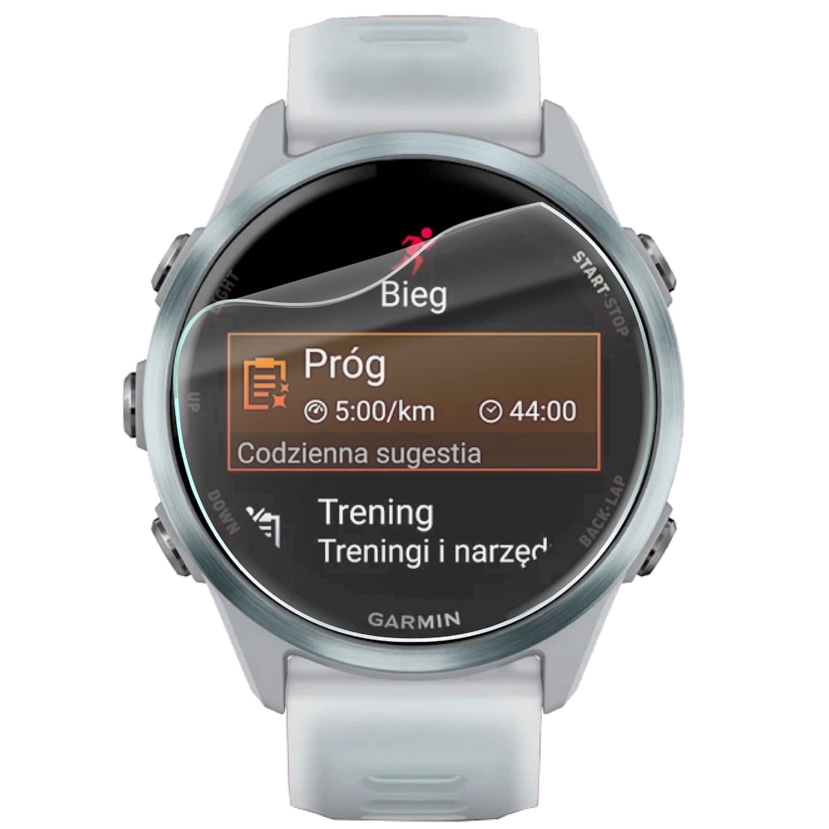 Schutzfolie für den Bildschirm für Garmin Forerunner 570 42 mm, Bizon Watch HydroFlex, 3 Stück