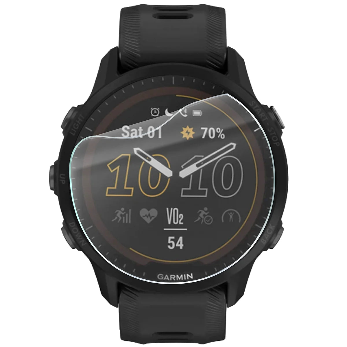 Schutzfolie für den Bildschirm für Garmin Forerunner 955 Solar, Bizon Watch HydroFlex, 3 Stück