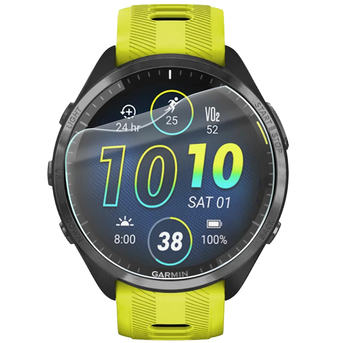 Schutzfolie für den Bildschirm für Garmin Forerunner 965, Bizon Watch HydroFlex, 3 Stück
