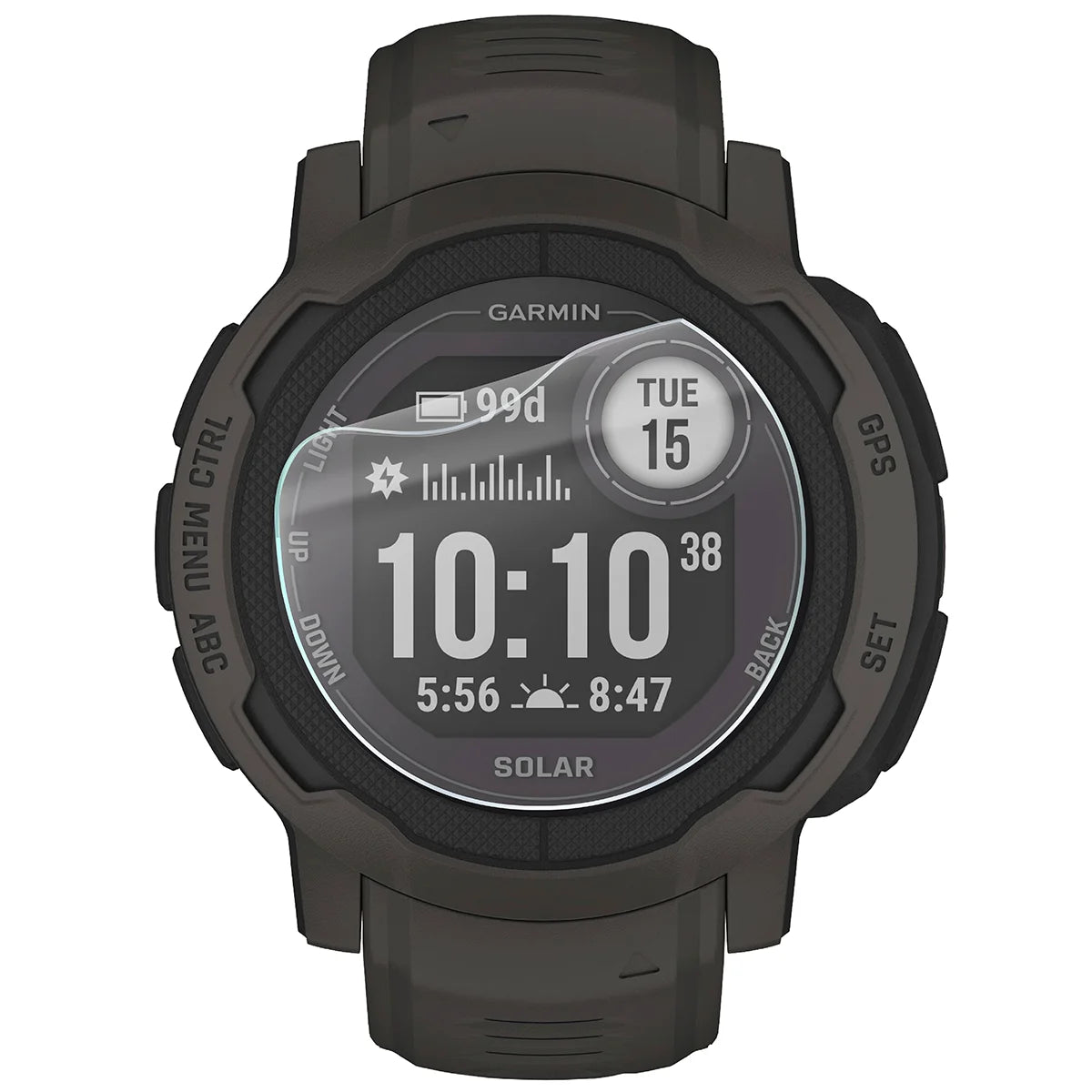 Schutzfolie für den Bildschirm für Garmin Instinct 2 Solar, Bizon Watch HydroFlex, 3 Stück
