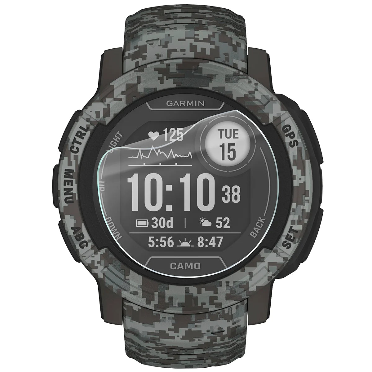 Schutzfolie für den Bildschirm für Garmin Instinct 2X Solar, Bizon Watch HydroFlex, 3 Stück