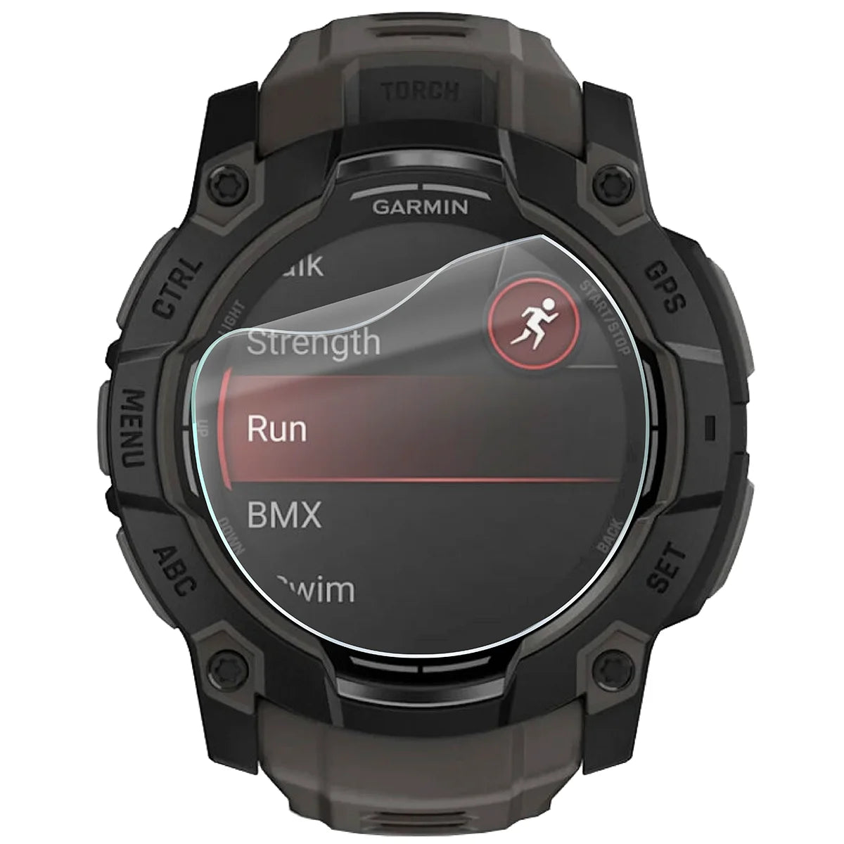 Schutzfolie für den Bildschirm für Garmin Instinct 3 50 mm AMOLED, Bizon Watch HydroFlex, 3 Stück