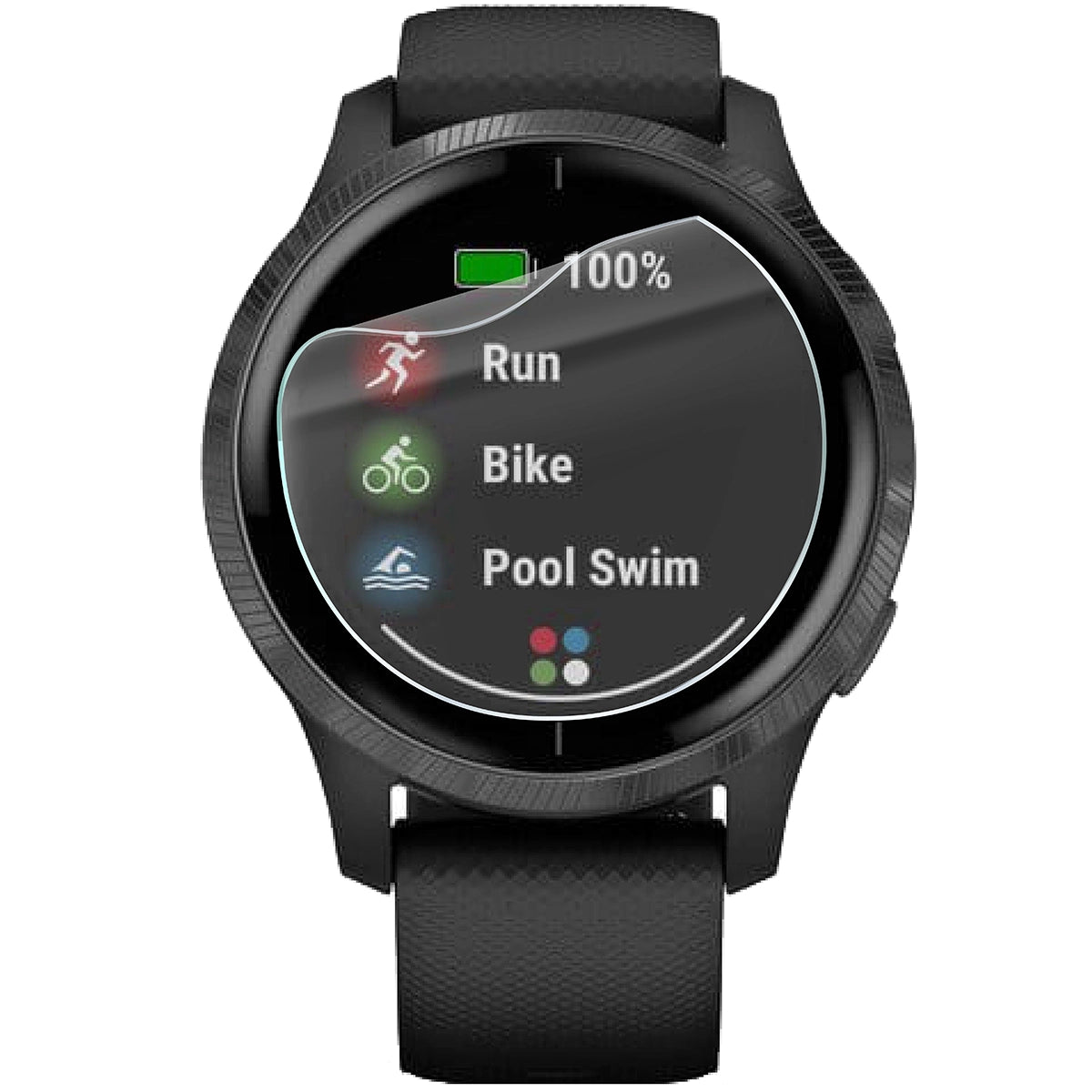 Schutzfolie für den Bildschirm für Garmin Venu, Bizon Watch HydroFlex, 3 Stück