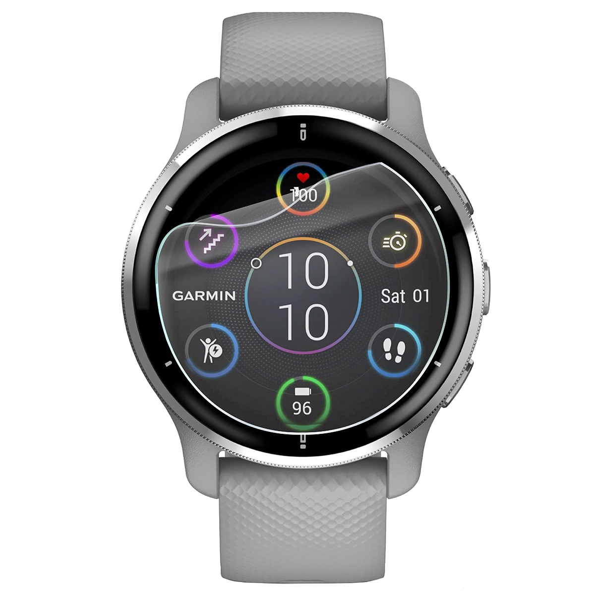 Schutzfolie für den Bildschirm für Garmin Venu 2 Plus, Bizon Watch HydroFlex, 3 Stück