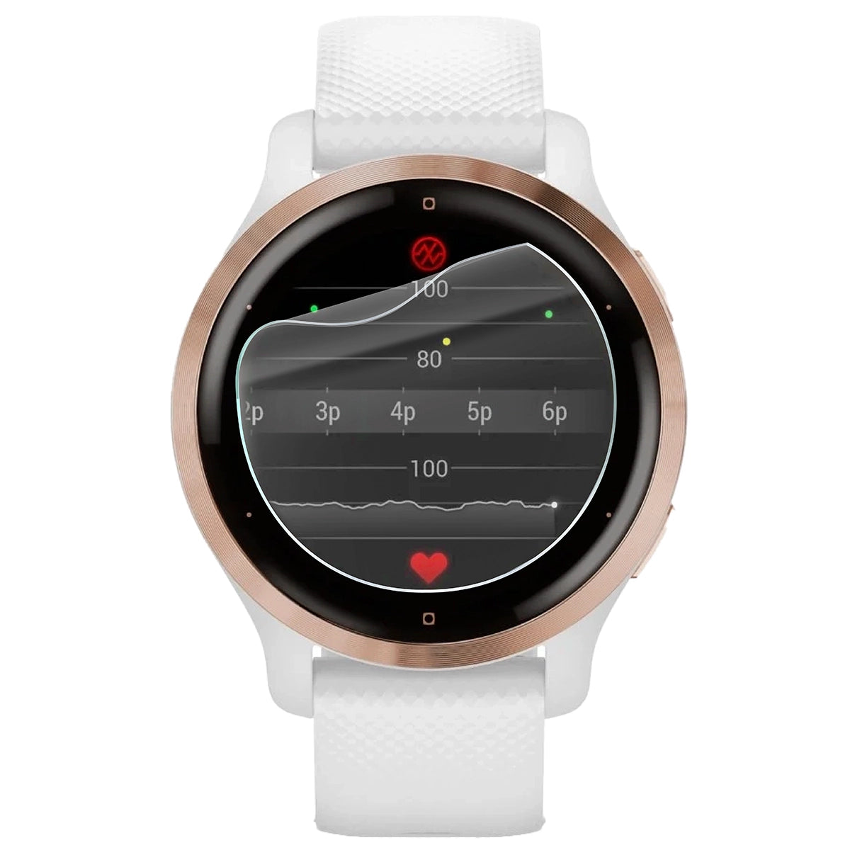 Schutzfolie für den Bildschirm für Garmin Venu 2S, Bizon Watch HydroFlex, 3 Stück