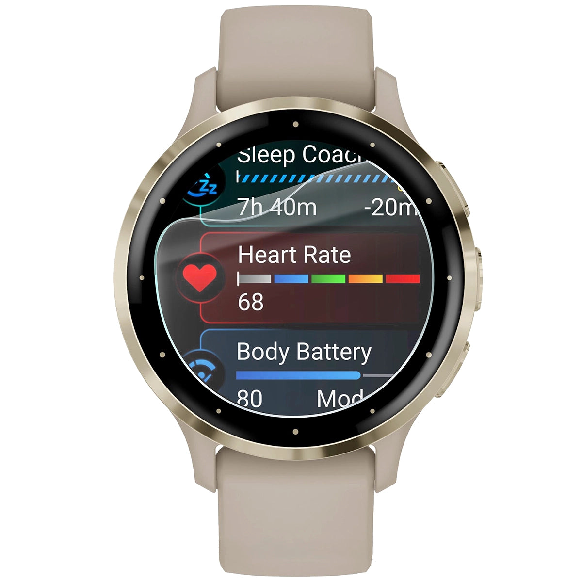 Schutzfolie für den Bildschirm für Garmin Venu 3S, Bizon Watch HydroFlex, 3 Stück