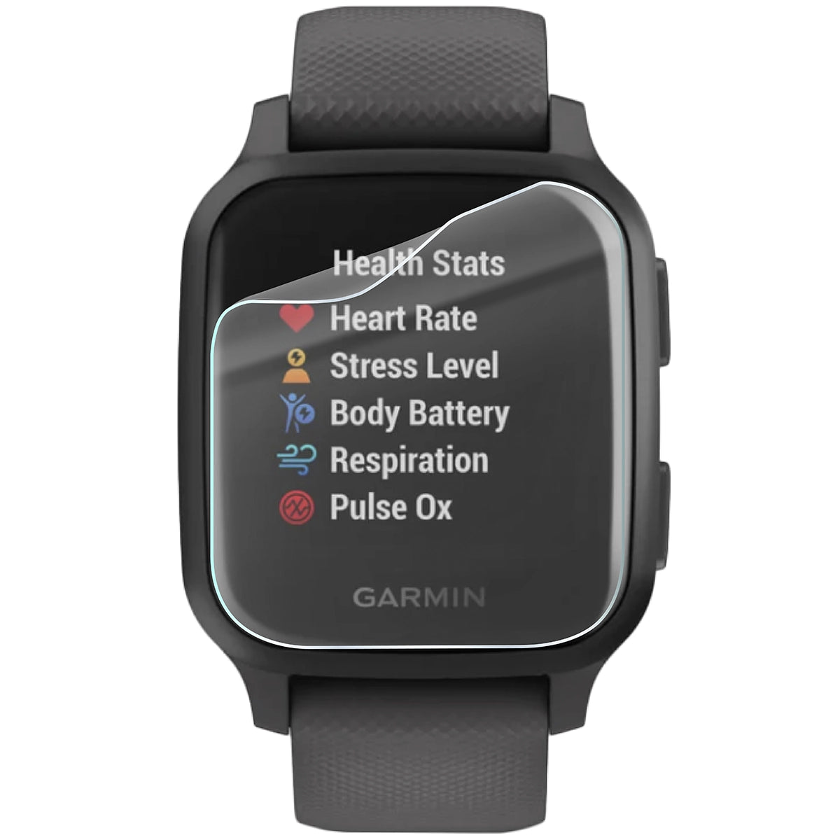 Schutzfolie für den Bildschirm für Garmin Venu Sq, Bizon Watch HydroFlex, 3 Stück