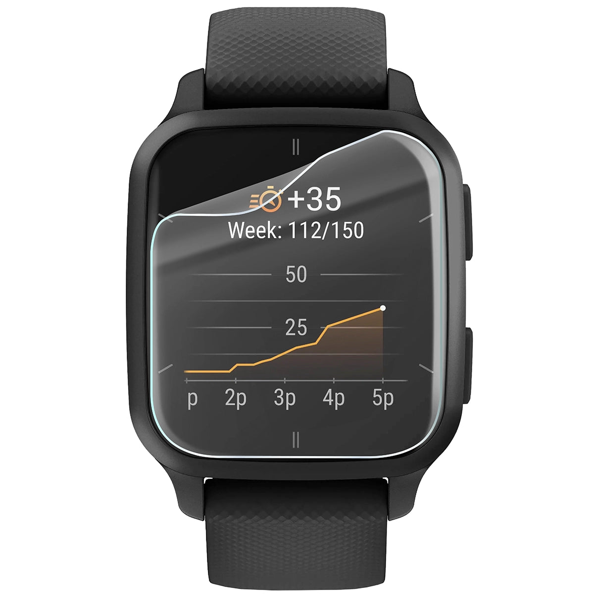 Schutzfolie für den Bildschirm für Garmin Venu Sq 2, Bizon Watch HydroFlex, 3 Stück