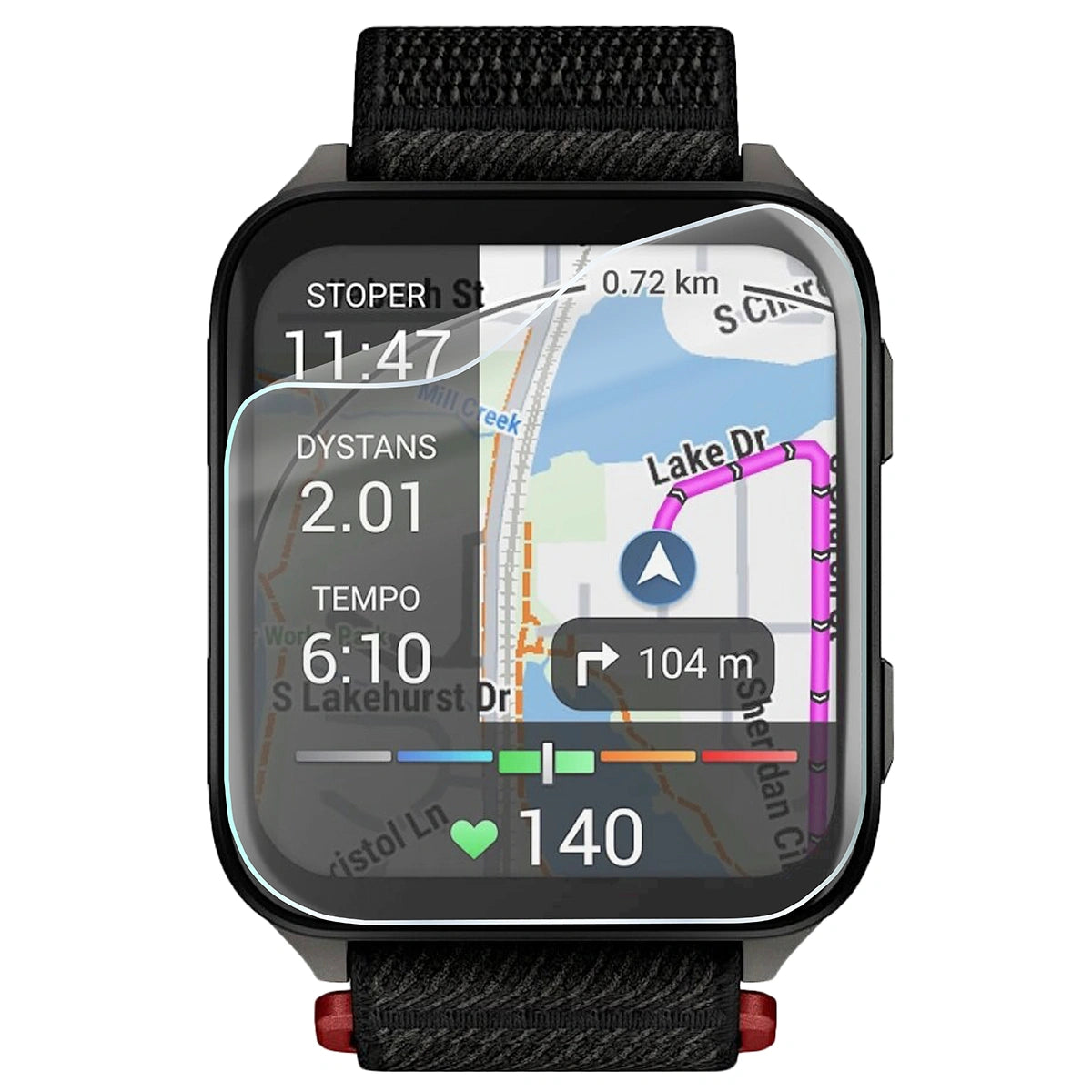 Schutzfolie für den Bildschirm für Garmin Venu X1, Bizon Watch HydroFlex, 3 Stück
