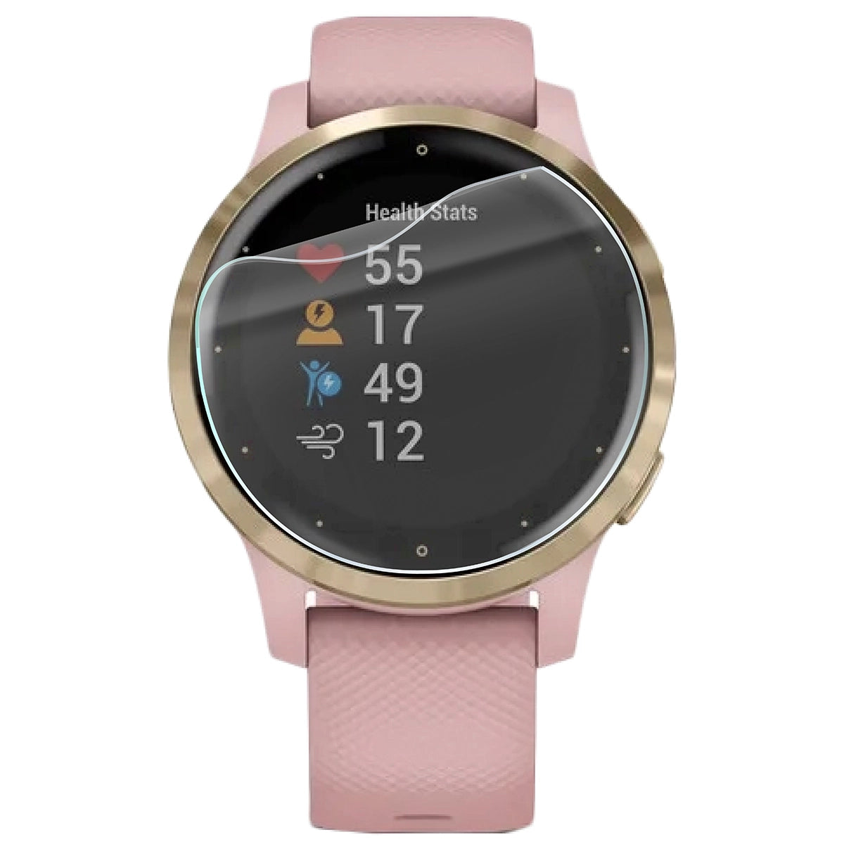 Schutzfolie für den Bildschirm für Garmin Vivoactive 4S, Bizon Watch HydroFlex, 3 Stück