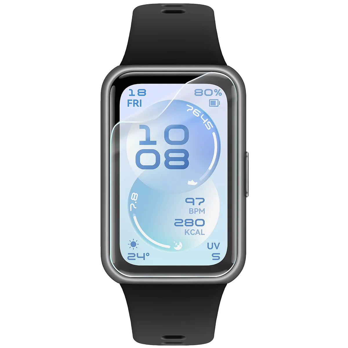 Schutzfolie für den Bildschirm für Huawei Band 11, Bizon Watch HydroFlex, 3 Stück
