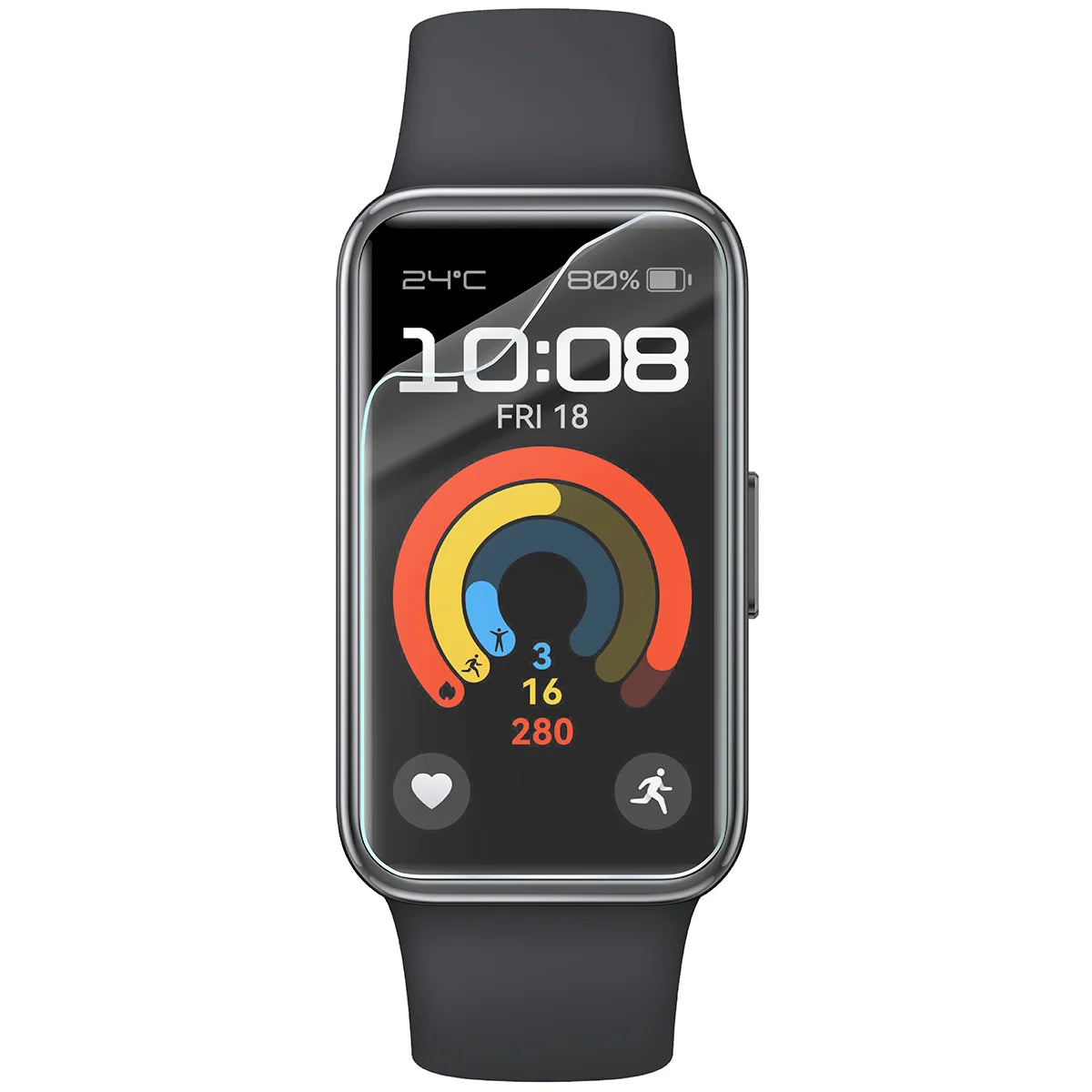 Schutzfolie für den Bildschirm für Huawei Band 9, Bizon Watch HydroFlex, 3 Stück