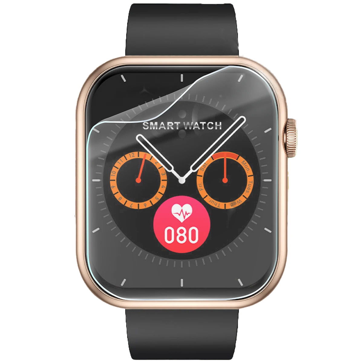 Schutzfolie für den Bildschirm für JG Smart QX7 Pro, Bizon Watch HydroFlex, 3 Stück (2/5)