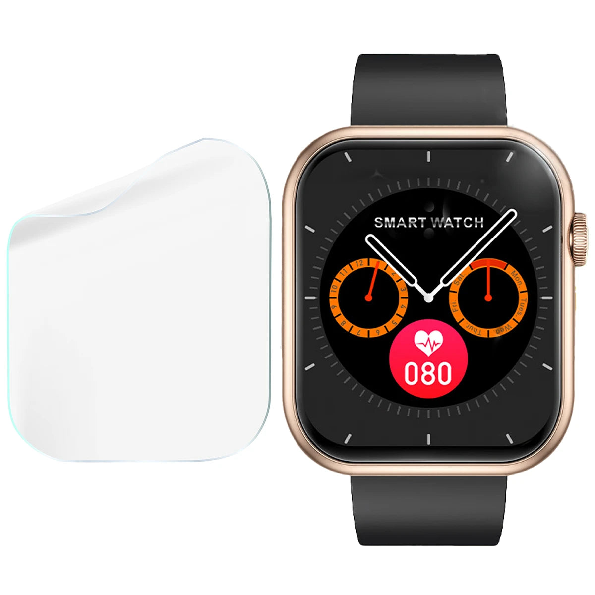 Schutzfolie für den Bildschirm für JG Smart QX7 Pro, Bizon Watch HydroFlex, 3 Stück (4/5)