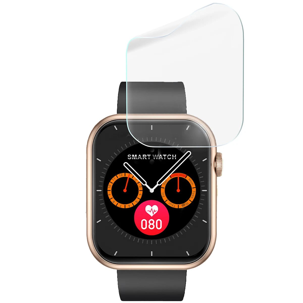 Schutzfolie für den Bildschirm für JG Smart QX7 Pro, Bizon Watch HydroFlex, 3 Stück (5/5)